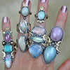 SIZE 9, Dreamscape, Purple Chalcedony, Peruvian Blue Opal, Tourmaline in Quartz