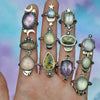 Size 10, Moon&Star sets, Peach Moonstones, Sterling and Fine Silver