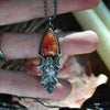 Pendant, Falling Leaves, Superstions & Lore, Hessonite Garnet