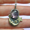 PENDANT Dreamscape, Amethyst, Sterling and Fine Silver