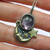 PENDANT Dreamscape, Amethyst, Sterling and Fine Silver