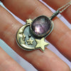 PENDANT Dreamscape, Amethyst, Sterling and Fine Silver