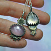 Pendant set, Moon&Star sets, Pale Ametrine & Chalcedony, Sterling and Fine Silver