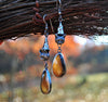 Pumpkin Witch Kitty, Earring Pair