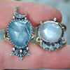 Size 7.5, Moon&Star, Moonstone and Aquamarine