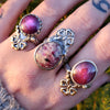 Size 5.75 - Star Ruby, Sterling and Fine Silver and Brass Ring