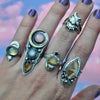 SIZE 7.5, Color-Of-The-Clouds, Dreamscape, Moonstone/Tourmaline/Pink Opal