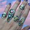 Size 10, Moon&Star ring, Sun-Yellow Sapphire!